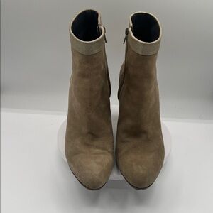 COOP Barneys  New York sage/ green Suede Ankle Boots with leather accent